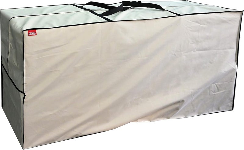 acoveritt Outdoor Rectangular Cushion/Cover Storage Bag, Protective Zippered Storage Bags with Handles, 60"X20"X28" Beige - Image 2